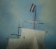Maritime Nautical Clipper Ship Oil Painting Uss Constellation Frigate 1799 44x28 Model Ships photo 10