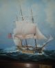 Maritime Nautical Clipper Ship Oil Painting Uss Constellation Frigate 1799 44x28 Model Ships photo 6