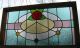 Large Traditional Transom Stained Glass Window Leaded Panel - Mackintosh Rose 1940-Now photo 3