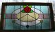Large Traditional Transom Stained Glass Window Leaded Panel - Mackintosh Rose 1940-Now photo 4