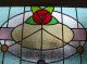 Large Traditional Transom Stained Glass Window Leaded Panel - Mackintosh Rose 1940-Now photo 5