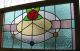 Large Traditional Transom Stained Glass Window Leaded Panel - Mackintosh Rose 1940-Now photo 6