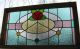Large Traditional Transom Stained Glass Window Leaded Panel - Mackintosh Rose 1940-Now photo 7