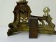 Antique Bronze Set - French Fireplace Andirons Chenets 1870 France Metalware photo 9