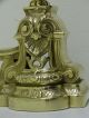 Antique Bronze Set - French Fireplace Andirons Chenets 1870 France Metalware photo 3