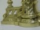 Antique Bronze Set - French Fireplace Andirons Chenets 1870 France Metalware photo 4