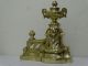Antique Bronze Set - French Fireplace Andirons Chenets 1870 France Metalware photo 8