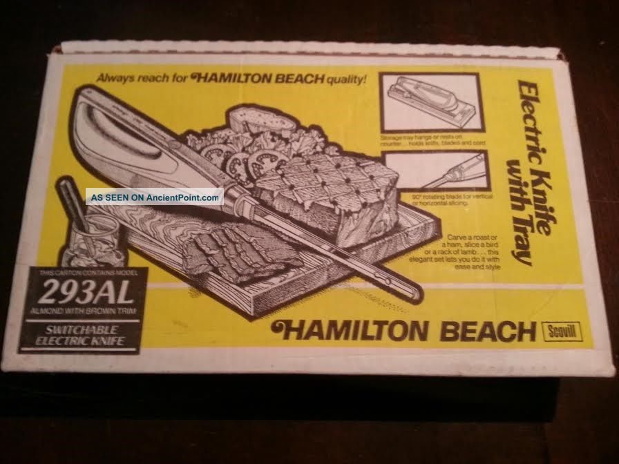 New Vintage Electric Knife Carving Hamilton Beach With Tray Rotating Blade 293al Other photo