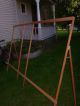 Old Vintage Antique Curtain Drapes Draperies Stretchers Wooden Quilt Frame Rack Other photo 1