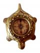 Tortoise Shape Nautical Brass Metal Compass With Hardwood Case Compasses photo 1