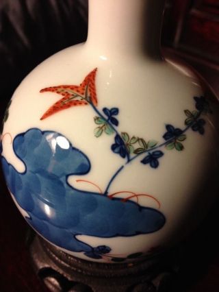 Japanese Antique Ceramic Vase Hand Painted W/mark photo
