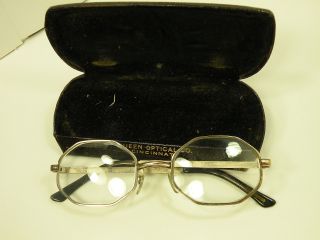 Vintage 1/20th 12k Gold Fill Art Craft Co Mens Eyeglasses W/ Case See Me photo