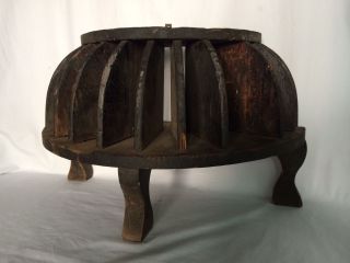 Antique Primitive Countertop Country General Store Paper Bag Holder Display photo