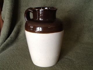 Crockery Jug,  Two Tone,  6 - 1/2 Tall - Vintage photo