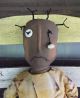 Primitive Black Folk Art Doll With Button Eyes - 16 In.  - Tn Primitives Primitives photo 2