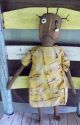 Primitive Black Folk Art Doll With Button Eyes - 16 In.  - Tn Primitives Primitives photo 3