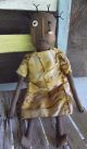 Primitive Black Folk Art Doll With Button Eyes - 16 In.  - Tn Primitives Primitives photo 7