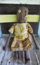 Primitive Black Folk Art Doll With Button Eyes - 16 In.  - Tn Primitives Primitives photo 8