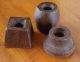 Brutalist Industrial Style Trio Cast Iron Candle Holders 