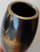 Japanese Oval Metal Vase,  8.  5 