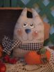 Primitive Halloween Raggedy Fall Cat Doll Shelf Sitter W Pumpkin Primitives photo 1