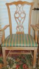 Vintage Two (2) Identical Arm Chairs White Wash Finish Made In Italy Post-1950 photo 4