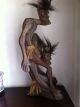 Vintage Wooden Hand Carved African Wood Man&woman Statue Sculptures & Statues photo 4