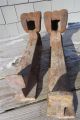 Ram ' S Head Andirons Olympic Log Master Cast Iron Art Deco Hearth Ware photo 4