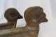 Ram ' S Head Andirons Olympic Log Master Cast Iron Art Deco Hearth Ware photo 6