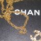 Antique Vintage 24k Gold Plated Chanel Necklace Chain Jewelry Crystals Cc Signed Other photo 4