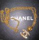 Antique Vintage 24k Gold Plated Chanel Necklace Chain Jewelry Crystals Cc Signed Other photo 6