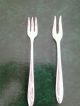 Pair Silver Plate Hors D ' Oeuvre Forks Non - Match Appr 5 