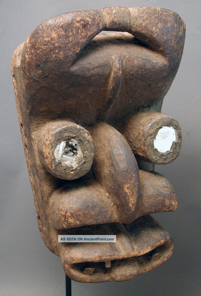 African Magnificent Dangrebo Ceremonial Initiation Face Mask Cote I ' Voire Ethnix Other photo