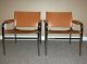 Pair Vntg Midcentury Danish Mod Wassily Style Leather Sling Chairs - Italy - B Post-1950 photo 1