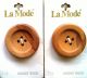 62 Vintage La Mode Plastic Wood Buttons Buttons photo 2
