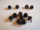 12 Authentic Antique Victorian Amethyst Carnival Glass Buttons W/ Shank Back Buttons photo 1