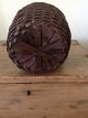 Americanbasket,  Shaker (?) Feather.  Dark Brown Wood,  Sliding Lid.  Us - Northeast. Primitives photo 3