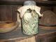 Prim Antique Blue Mason Jar Filled With Straw And Gourd Eggs Primitives photo 1