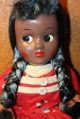 A 19c Black Girl Stockinette Rag Doll Cloth Folk Art Americana Primitives photo 1