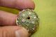1 - 1/8 X 5/8 Handmade Glass,  Copper Faceted Beaded Button - Primitive Folk Art Primitives photo 1