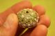 1 - 1/8 X 5/8 Handmade Glass,  Copper Faceted Beaded Button - Primitive Folk Art Primitives photo 2