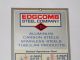 Vintage 1950s Edgcomb Steel Co Decimal Equivalents Chart/metal Adv Sign 9x23 