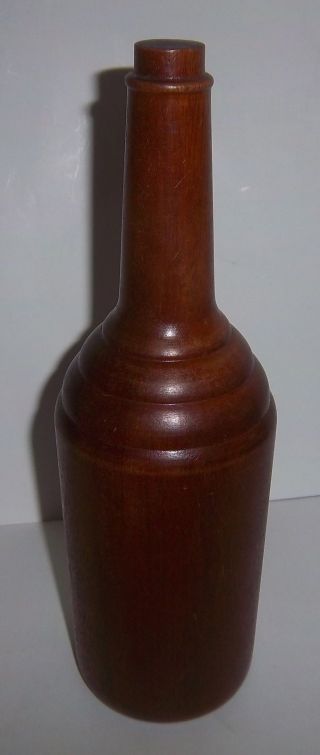 Antique Primitive Wooden Bottle Mold Form 11 3/4 
