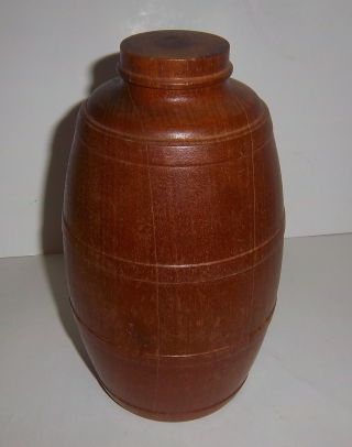 Antique Primitive Wooden Bottle Mold Form 8 5/8 