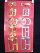 Vtg Salesman 8 Buckle Sample Card Sales Store Display Metal Gold/silvertone Clothing Wringers photo 10