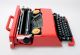 Olivetti Valentine S Portable Typewriter Red / Vintage Design 1960s / Sottsass Typewriters photo 3