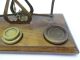 Antique Old Wood Metal Brass England Guaranteed Accurate Postal Merchants Scale Scales photo 5