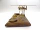 Antique Old Wood Metal Brass England Guaranteed Accurate Postal Merchants Scale Scales photo 6