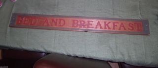 Real Bed & Breakfast Sign From Old B&b - Wood - 37 