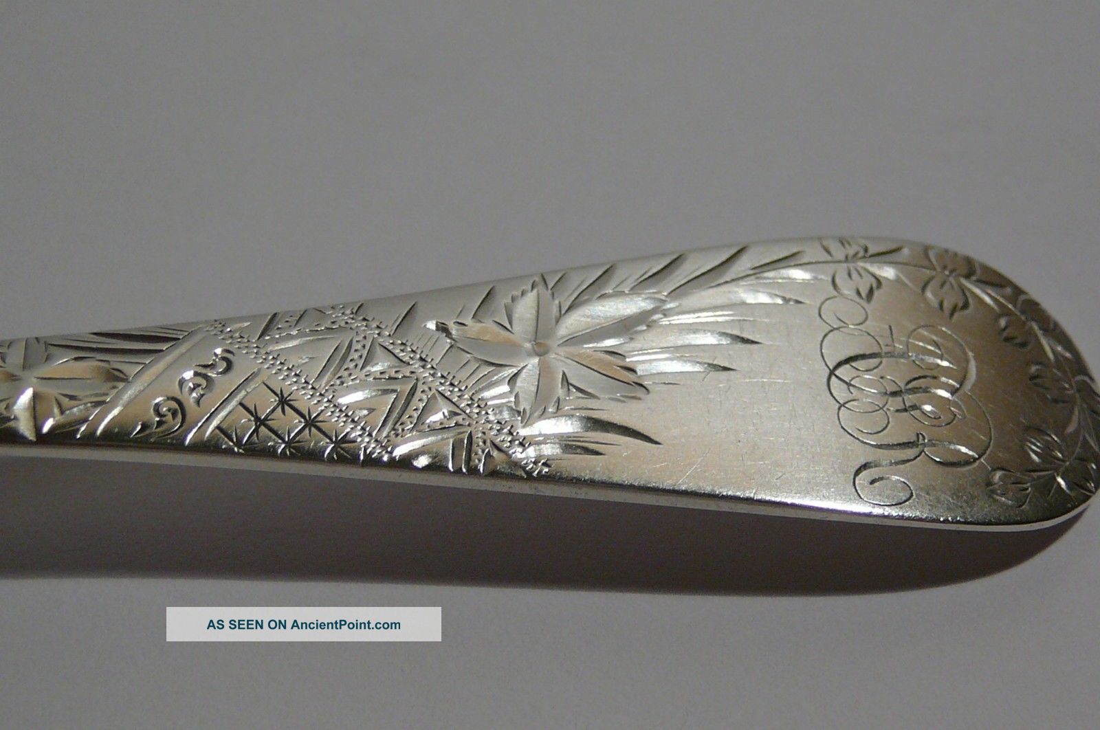 Rare.  Handmade.  A.  Stowell & Co.  Usa.  Sterling Silver.  Tea Spoon.  1882. Flatware & Silverware photo